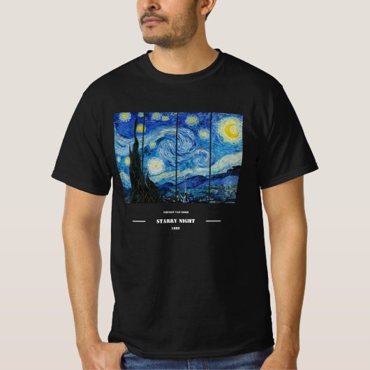 Vincent Van Gogh Starry Night T-Shirt (Voorkant)