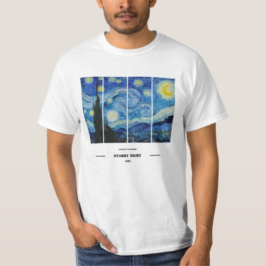 Vincent Van Gogh Starry Night T-Shirt (Voorkant)