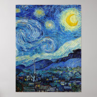 Vincent Van Gogh Starry Night Vintage Fine Art