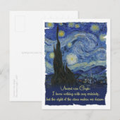 Vincent van Gogh Stars laat me dromen over CC0774  Briefkaart (Voorkant / Achterkant)