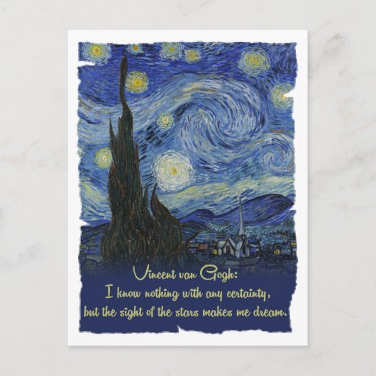 Vincent van Gogh Stars laat me dromen over CC0774  Briefkaart (Voorkant)