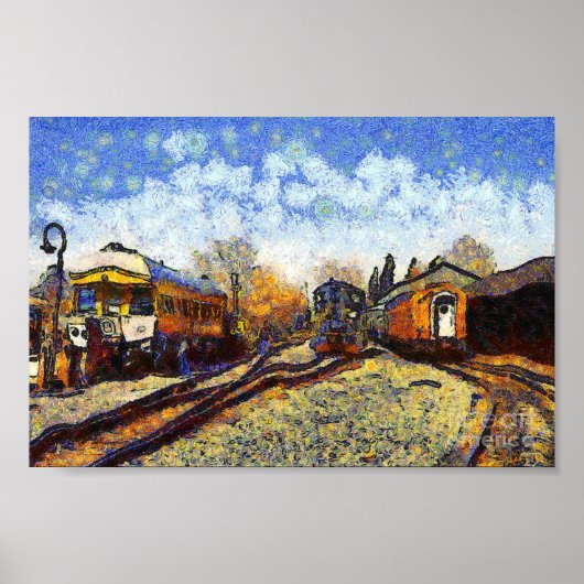 Vincent van Gogh, station Poster (Voorkant)