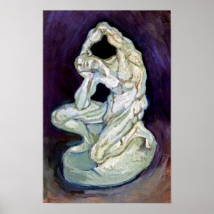 Vincent van Gogh - Statuette of a Kneeling Man Poster