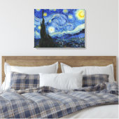Vincent Van Gogh sternacht Canvas Afdruk (Insitu (Slaapkamer))