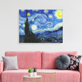 Vincent Van Gogh sternacht Canvas Afdruk (Insitu (Woonkamer))