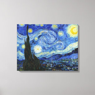 Vincent Van Gogh sternacht Canvas Afdruk