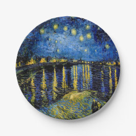 Vincent Van Gogh Sterrennacht 1888 Papieren Borden Bordje