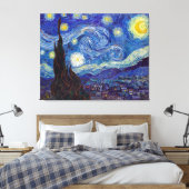 VINCENT VAN GOGH - Sterrennacht 1889 Canvas Afdruk (Insitu (Slaapkamer))