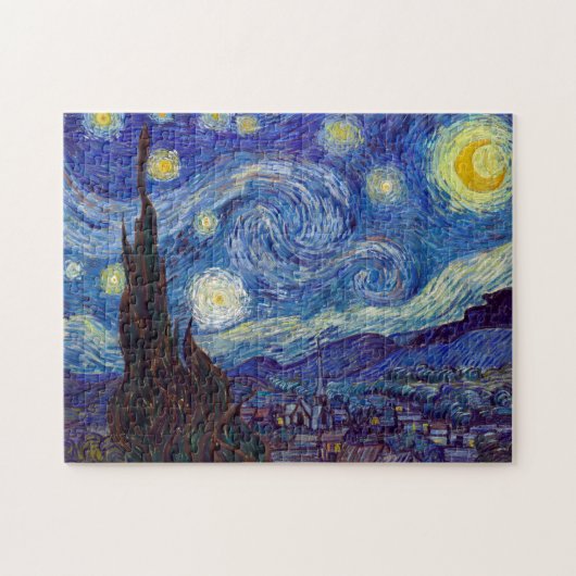 VINCENT VAN GOGH - Sterrennacht 1889 Legpuzzel (Horizontaal)