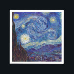 VINCENT VAN GOGH - Sterrennacht 1889 Servetten<br><div class="desc">VINCENT VAN GOGH - Sterrennacht 1889 Olie op doek</div>