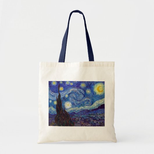 VINCENT VAN GOGH - Sterrennacht 1889 Tote Bag (Voorkant)