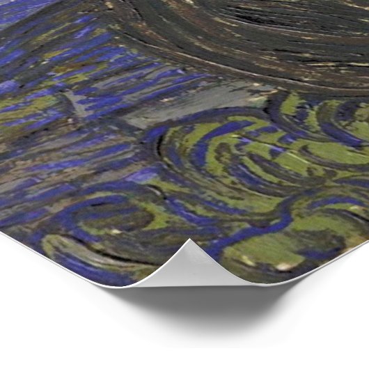 Vincent van Gogh - Sterrennacht 2 Poster (Hoek)