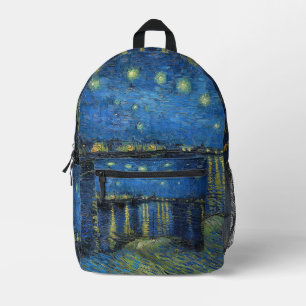 Vincent van Gogh - Sterrennacht aan de Rhône Bedrukte Rugzak