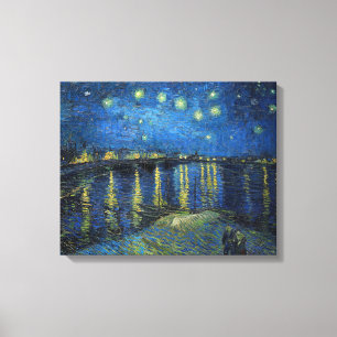 Vincent van Gogh - Sterrennacht aan de Rhône Canvas Afdruk