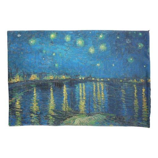 Vincent Van Gogh Sterrennacht aan de Rhône Kussensloop (Voorkant)