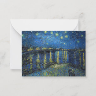 Vincent van Gogh - Sterrennacht aan de Rhône Notitiekaartje