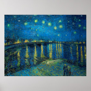 Vincent Van Gogh Sterrennacht aan de Rhône Poster