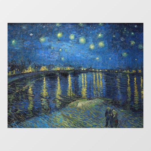 Vincent van Gogh - Sterrennacht aan de Rhône Raamsticker (Vel)