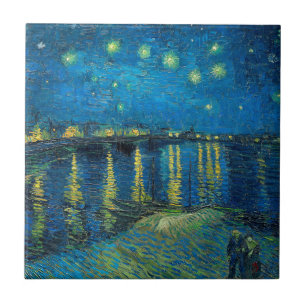 Vincent Van Gogh Sterrennacht aan de Rhône Tegeltje