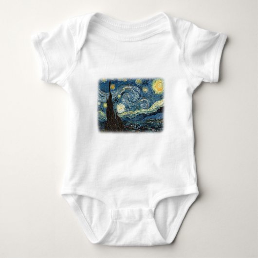 Vincent van Gogh, Sterrennacht. Bekende kunst. Romper (Voorkant)