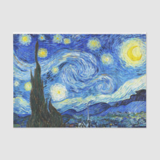 Vincent Van Gogh Sterrennacht Blue Yellow Tissuepapier
