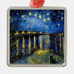 Vincent Van Gogh Sterrennacht boven de Rhône 1888 Metalen Ornament