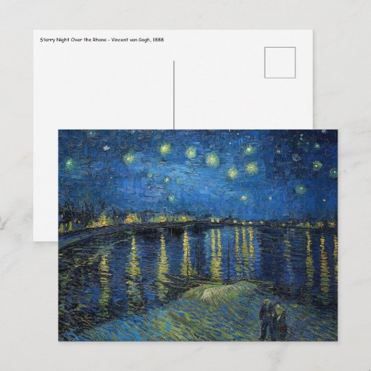 Vincent van Gogh - Sterrennacht boven de Rhône Briefkaart (Voorkant / Achterkant)