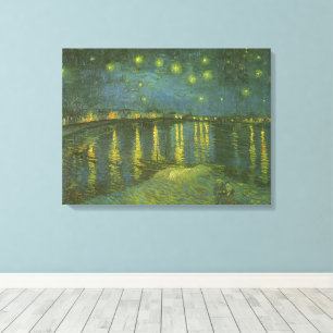 Vincent van Gogh - Sterrennacht boven de Rhône Canvas Afdruk