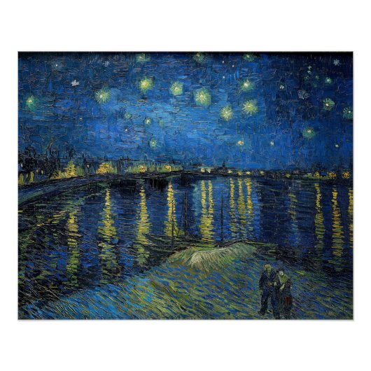 Vincent van Gogh - Sterrennacht boven de Rhône Perfect Poster (Voorkant)