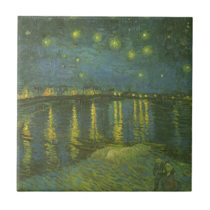 Vincent van Gogh - Sterrennacht boven de Rhône Tegeltje