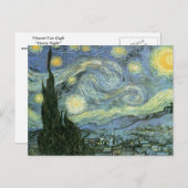 Vincent Van Gogh - Sterrennacht Briefkaart (Voorkant / Achterkant)