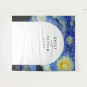 Vincent van Gogh Sterrennacht bruiloft achtergrond Wandkleed (Voorkant (horizontaal))