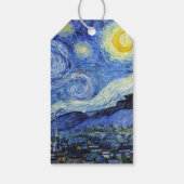 Vincent Van Gogh Sterrennacht bruiloft Cadeaulabel (Achterkant)