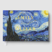Vincent Van Gogh Sterrennacht bruiloft Gastenboek (Voorkant)