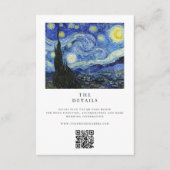 Vincent Van Gogh Sterrennacht bruiloft Informatiekaartje (Voorkant)