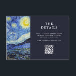 Vincent Van Gogh Sterrennacht bruiloft Informatiekaartje<br><div class="desc">Creëer uw eigen gepersonaliseerde trouwkaarten met Vincent Van Gogh Sterrennacht Painting</div>
