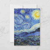 Vincent Van Gogh Sterrennacht bruiloft Kaart (Achterkant)