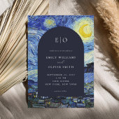 Vincent Van Gogh Sterrennacht bruiloft Kaart