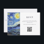 Vincent Van Gogh Sterrennacht bruiloft RSVP Kaartje<br><div class="desc">Creëer uw eigen gepersonaliseerde bruiloft RSVP-kaarten met Vincent Van Gogh Sterrennacht Painting</div>
