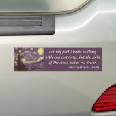 Vincent van Gogh - Sterrennacht Bumpersticker (Op auto)