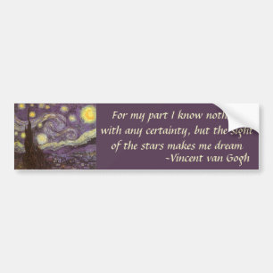 Vincent van Gogh - Sterrennacht Bumpersticker
