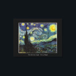 Vincent van Gogh, Sterrennacht Canvas Afdruk<br><div class="desc">Vincent van Gogh,  Sterrennacht.</div>