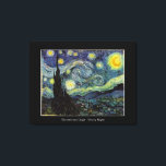 Vincent van Gogh, Sterrennacht Canvas Afdruk<br><div class="desc">Vincent van Gogh, Sterrennacht.</div>