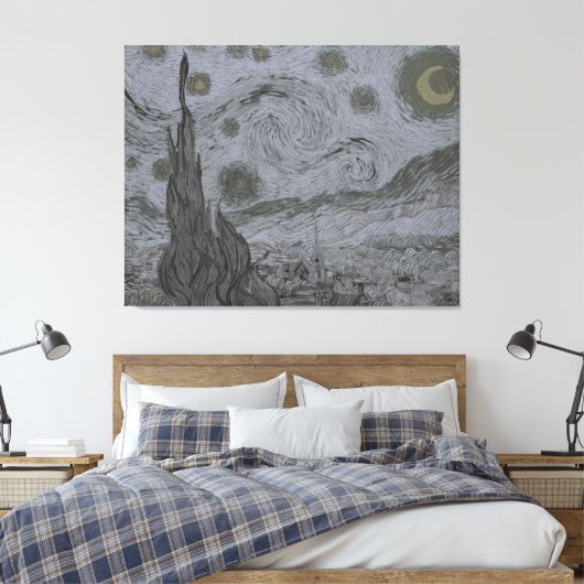 Vincent Van Gogh - Sterrennacht Canvas Afdruk (Insitu (Slaapkamer))