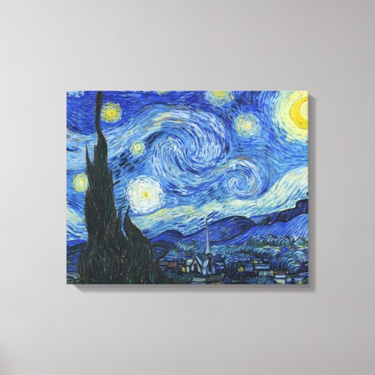 Vincent Van Gogh - Sterrennacht Canvas Afdruk (Voorkant)