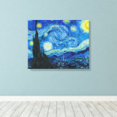 Vincent Van Gogh - Sterrennacht Canvas Afdruk (Insitu (Houten vloer))
