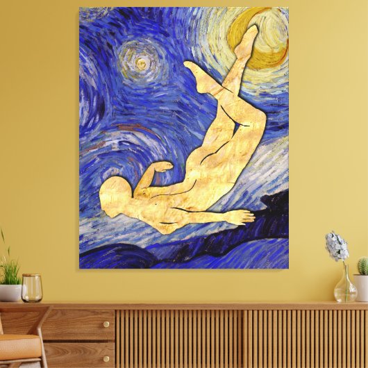 Vincent Van Gogh Sterrennacht Canvas Afdruk (Insitu (Woonkamer))