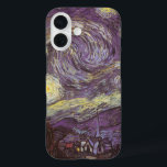 Vincent van Gogh - Sterrennacht iPhone 16 Hoesje<br><div class="desc">Sterrennacht (1889) van Vincent van Gogh is een post-impressionisme, een schilderij van de natuur van het kunstlandschap. Een uitzicht van een stad in een vallei 's nachts met de wolken die ronddraaien, de sterren die schijnen en een prachtige gouden gele halve maan. Het werd overdag geschilderd uit het geheugen en...</div>