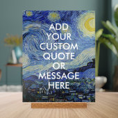 Vincent Van Gogh Sterrennacht Custom Quote Acryl Bord