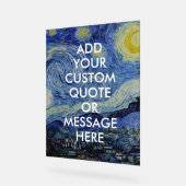 Vincent Van Gogh Sterrennacht Custom Quote Acryl Bord (Hoek)